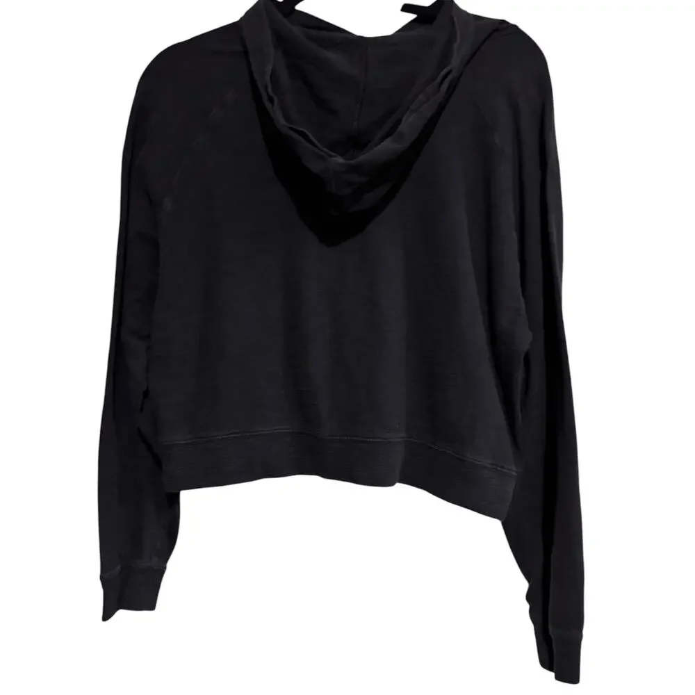 Victoria’s Secret PINK Black & White Cropped Hoodie | Size S | 100% Cotton‎